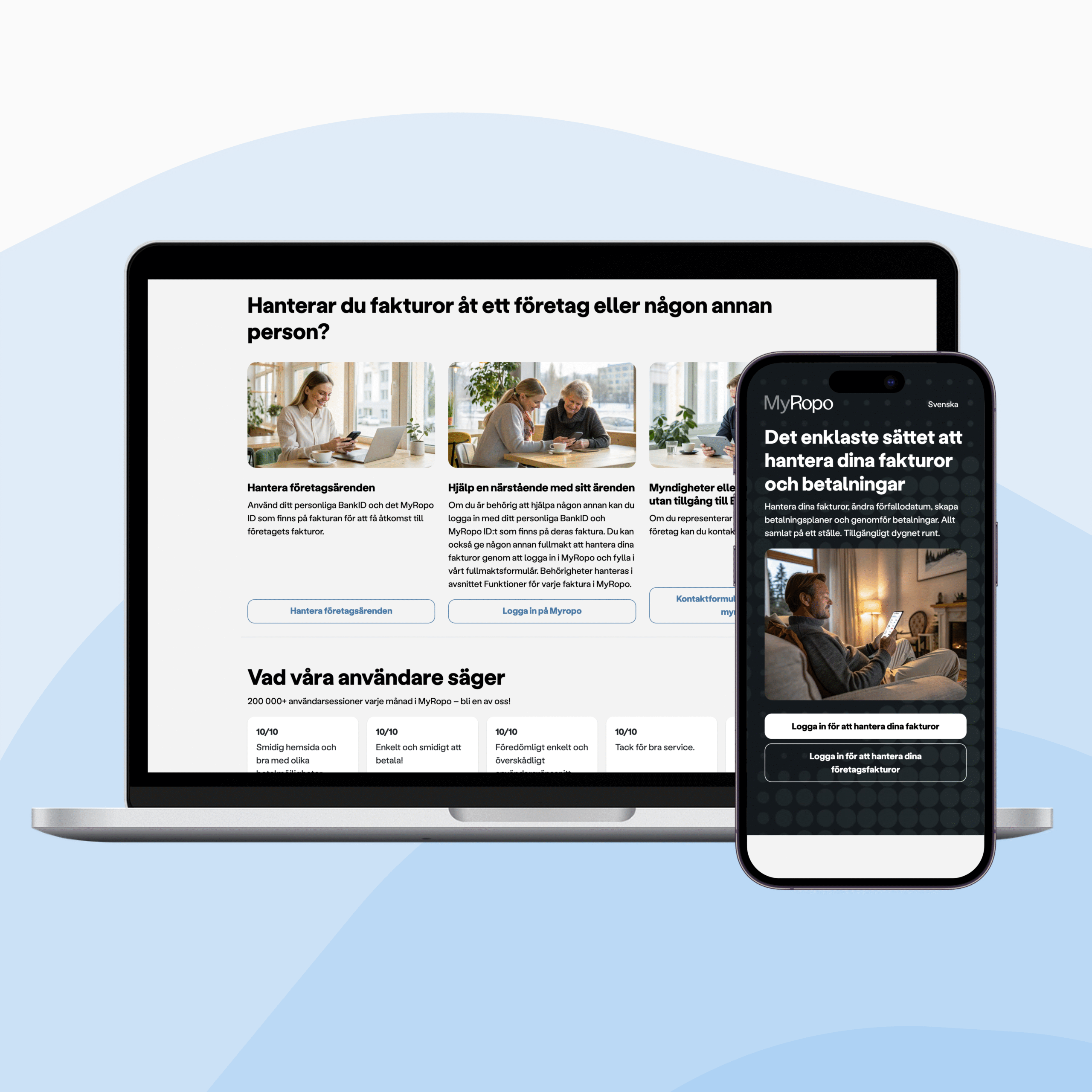 MyRopo inloggningsida får ett nytt utseende